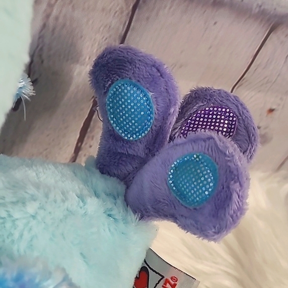 Retired GANZ Webkinz Blufadoodle Bird Blue Peacock Stuffed Animal Plush Toy 11" - Picture 6 of 17